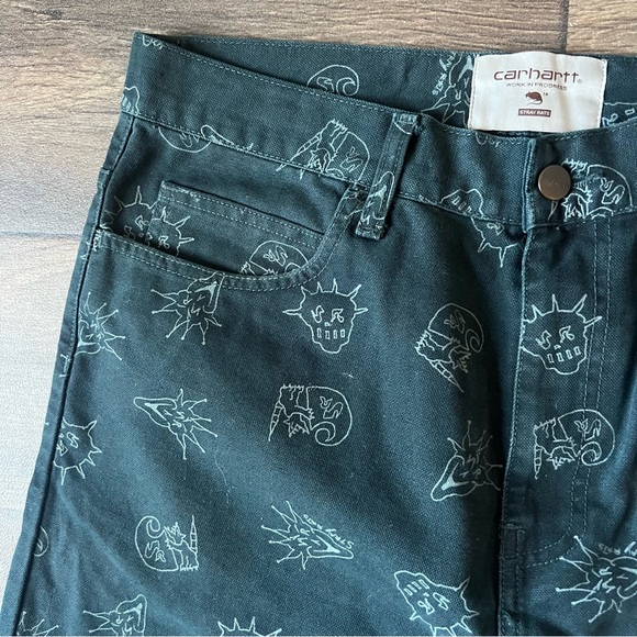Carhartt WIP x Stray Rats Smith Canvas Pants Duck Blue Size 32x32 NEW - Picture 2 of 8
